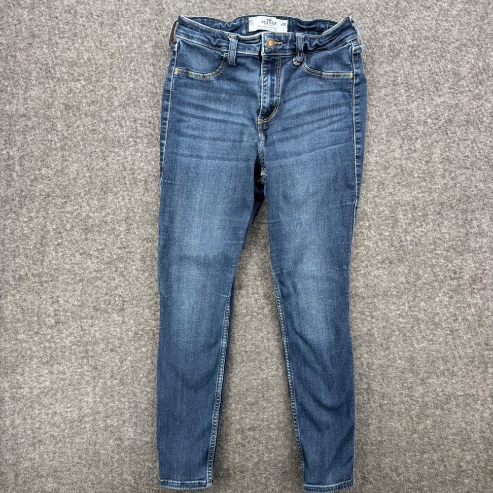 Hollister Curvy High-Rise Jean Legging Dark Wash Blue Advanced Stretch 6 skinny